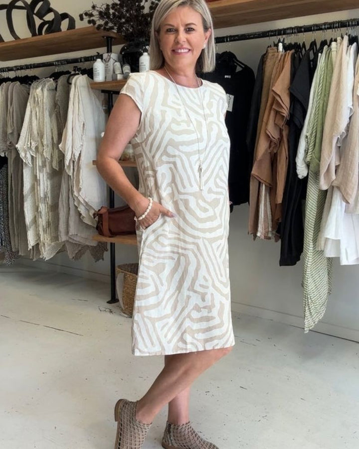 The Aurelia Breeze Dress | round neck summer dress