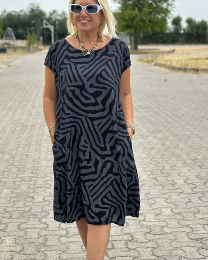 The Aurelia Breeze Dress | round neck summer dress
