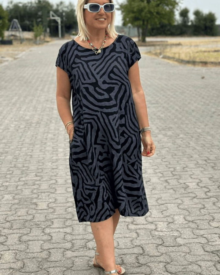 The Aurelia Breeze Dress | round neck summer dress