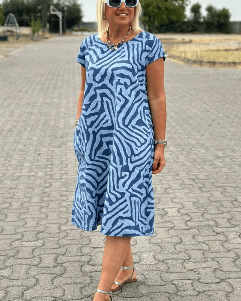 The Aurelia Breeze Dress | round neck summer dress