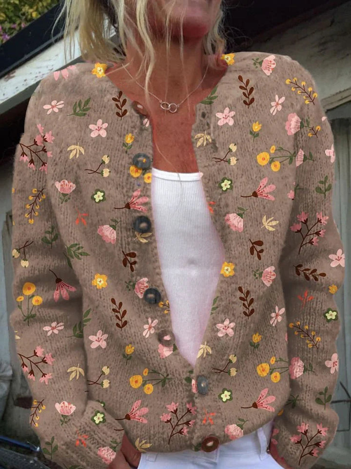 ForiBloom™ | Floral Knit Cardigan