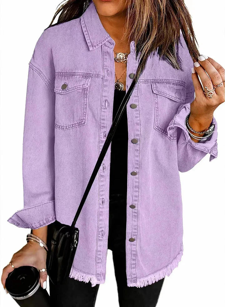 KaiaMuse™ | Oversized Vintage Denim Jacket