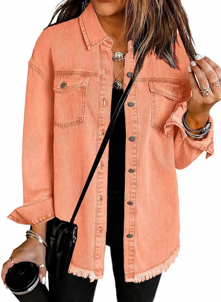 KaiaMuse™ | Oversized Vintage Denim Jacket