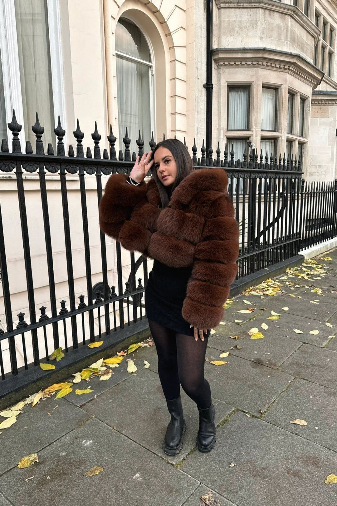 Élodie™ | Hooded Faux Fur Coat