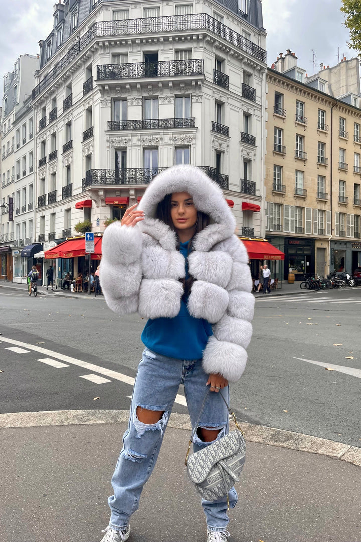 Élodie™ | Hooded Faux Fur Coat