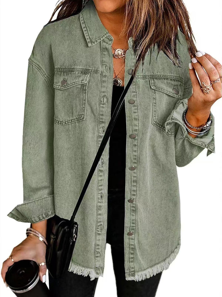 KaiaMuse™ | Oversized Vintage Denim Jacket