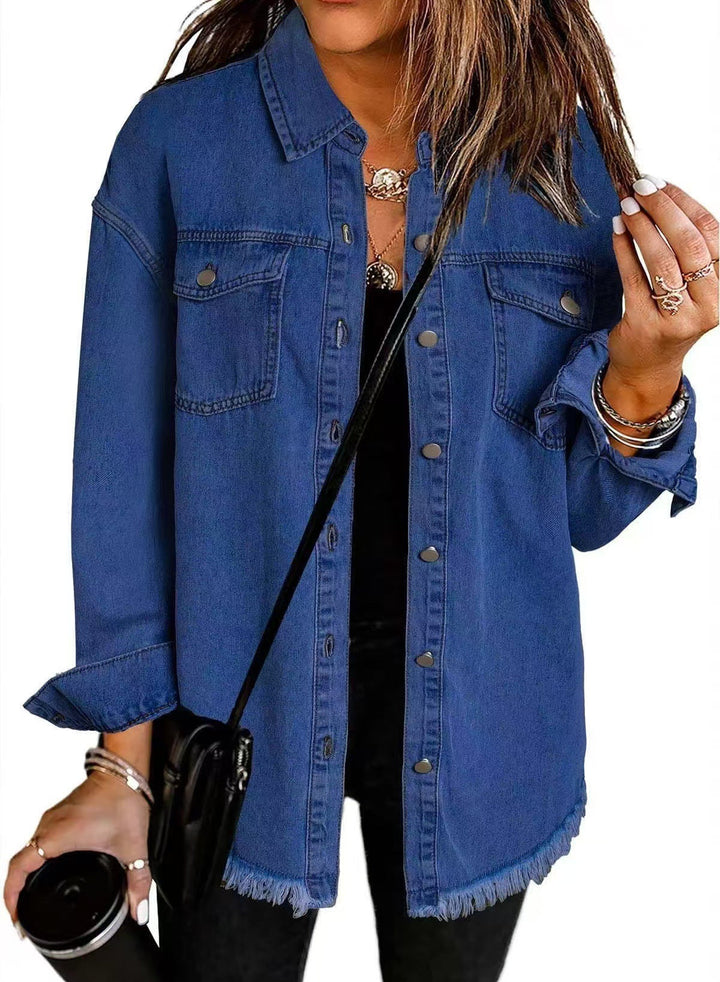 KaiaMuse™ | Oversized Vintage Denim Jacket