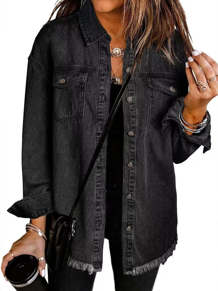 KaiaMuse™ | Oversized Vintage Denim Jacket