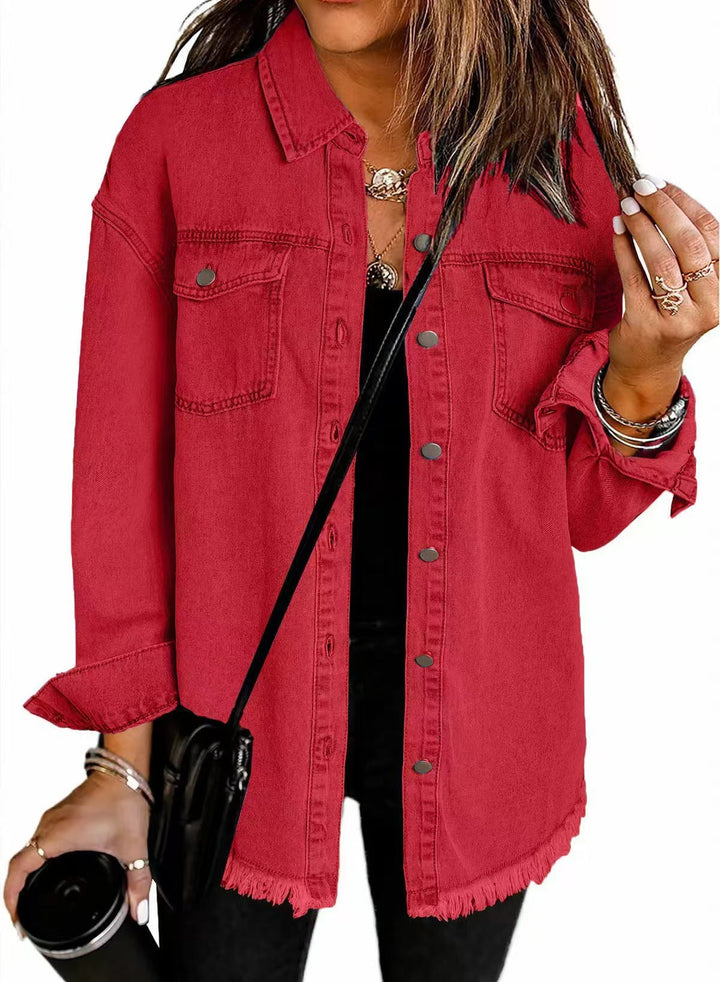 KaiaMuse™ | Oversized Vintage Denim Jacket