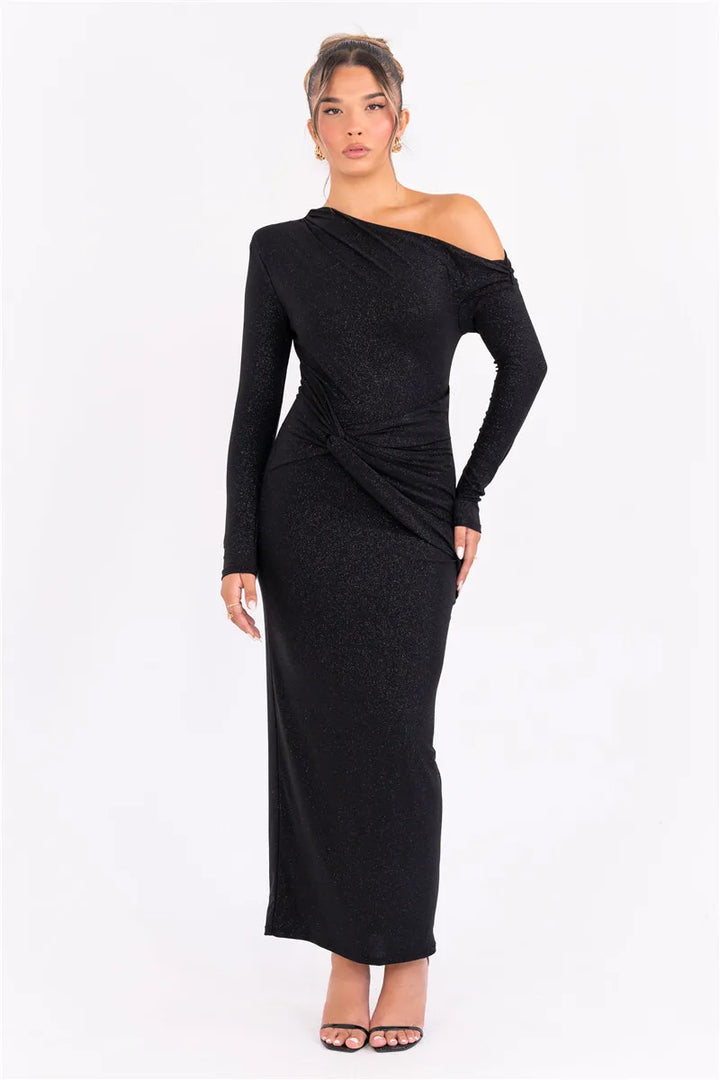 milaya™ | Inclined-Shoulder Maxi Dress