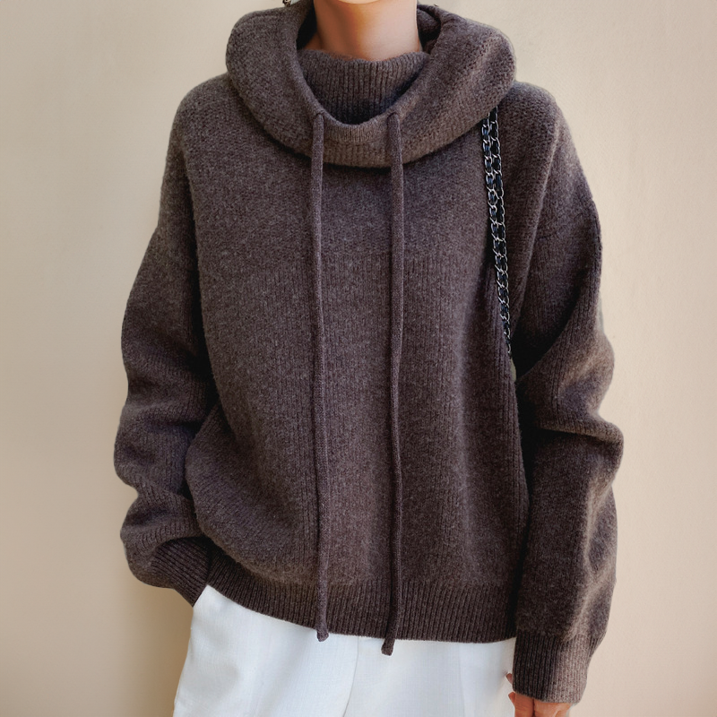 AlinaCurl™ | Soft Touch Turtleneck Hoodie