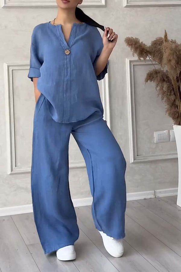 Unexiah | Casual set met speelse knopen