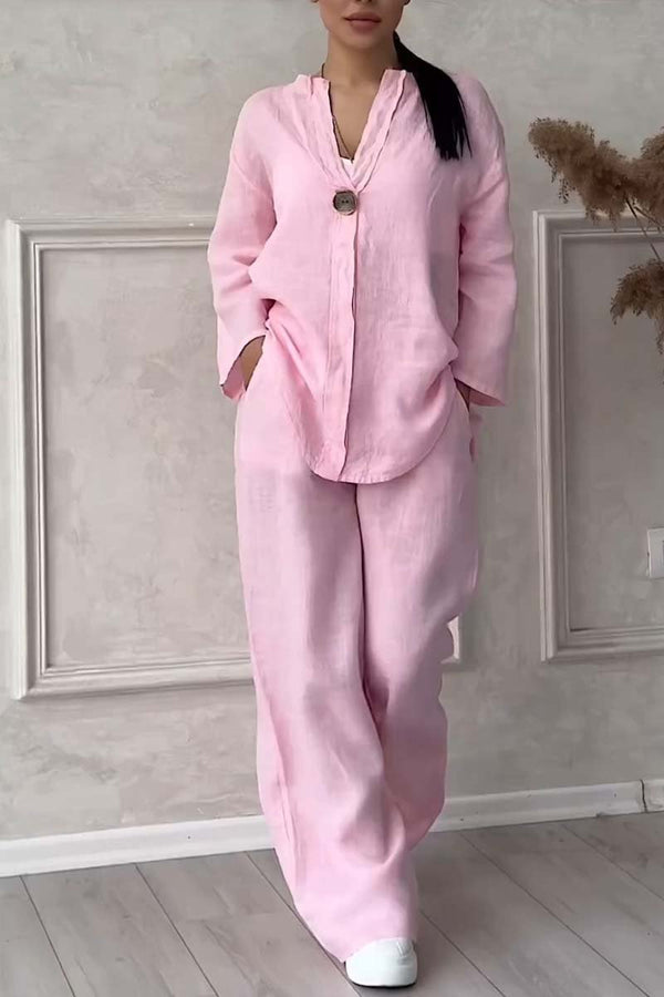 Unexiah | Casual set met speelse knopen