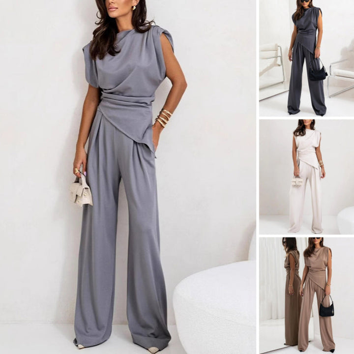 Alya™ | Elegant effen tweedelige set voor vrouwen