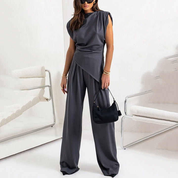 Alya™ | Elegant effen tweedelige set voor vrouwen