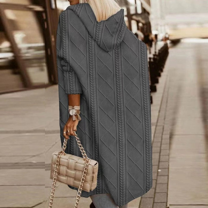 CytheriaCharm™ | Long-sleeved cable-knit hooded cardigan